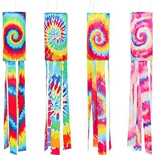 4 Piezas De Banderines De Tie Dye De 40 Pulgadas Diseñ...