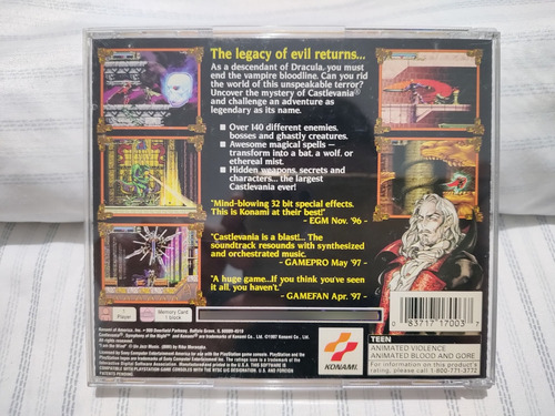 Solo Caja Castlevania Symphony Of The Night (Usado)