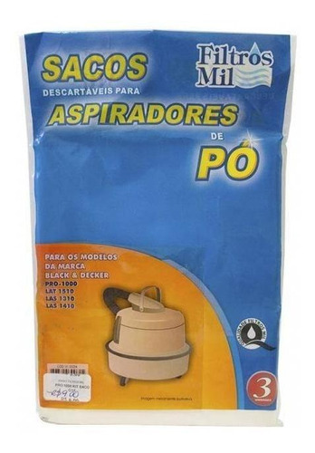 Kit Saco Com 3 Un Para Aspirador B&d Pro1000 1063