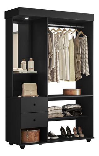 Ropero Exhibidor - Muebles Web - Linea Closet - Modelo Style - Negro