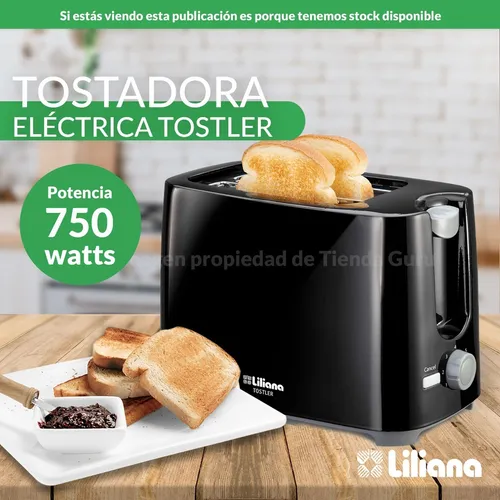 Tostadora Electrica Liliana 2 Panes 750w Tostler 7niv At900