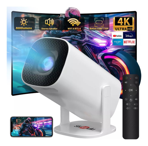 Proyector Led 4k Profesional Portatil Wifi Smart Tv Android