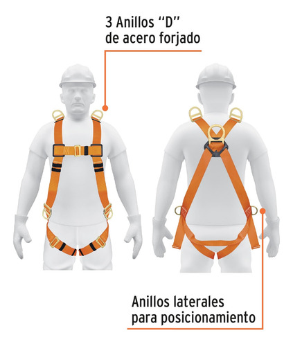 Arnés De Cuerpo Completo Con 3 Anillos, Ansi, Truper 14433