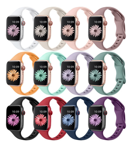 Paquete De 12 Correas Compatibles Con Watch Band De 1 496 Pu