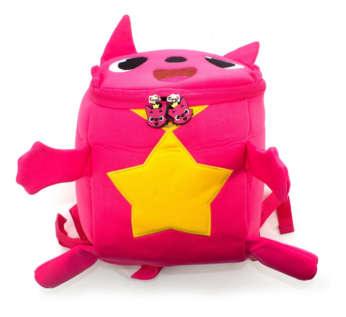 Mochila Atmpacks 3016.0 Color Rosa Diseño Baby Shark Pinkfong 14.56l