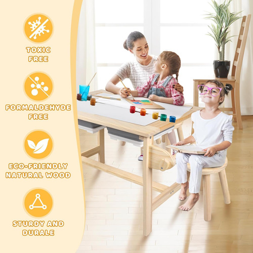 Mesa Sensorial Para Niños Pequeños, Juego De Mesa Y Silla Co