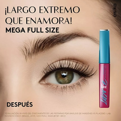 Esika Pro- Mascara De Pestañas Mega Full Size Libre Negro