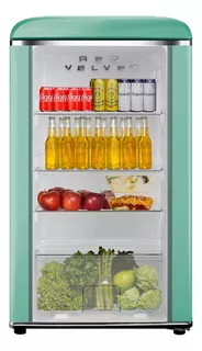 Frigobar Refrigerador Puerta Cristal Retro 95 L 3.3 Ft Mint Color Verde