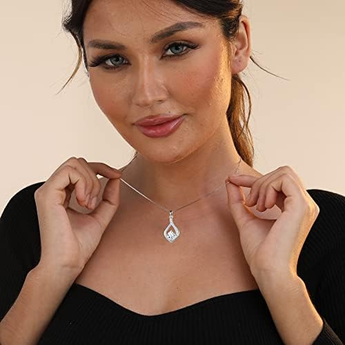 Bethza Collares De Diamantes Para Mujer, Color D, Collar Con