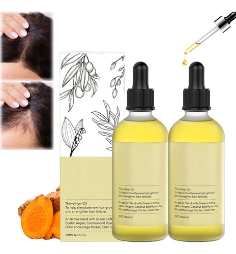 El Crecimiento Del Cabello, 60 Ml Aceite Vegano Natural Para