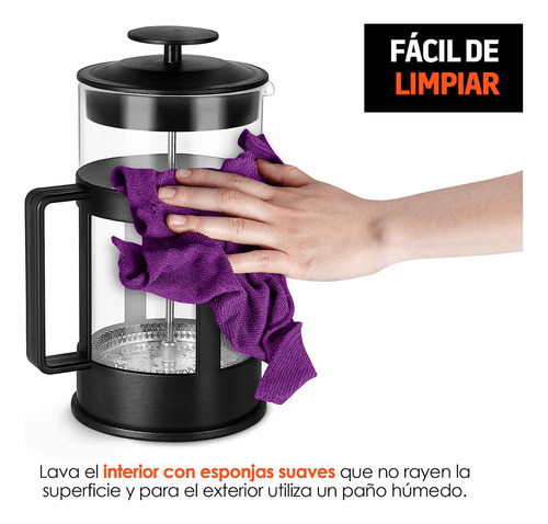 Prensa Cafetera Francesa 600 Ml + Moledor De Cafe Electrico