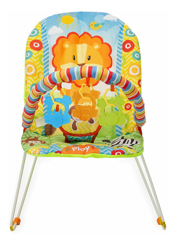 Protek Cadeira de Descanso Bebê Safari cor laranja e verde