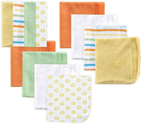 Luvable Friends 12 Pack Washcloths Yellow