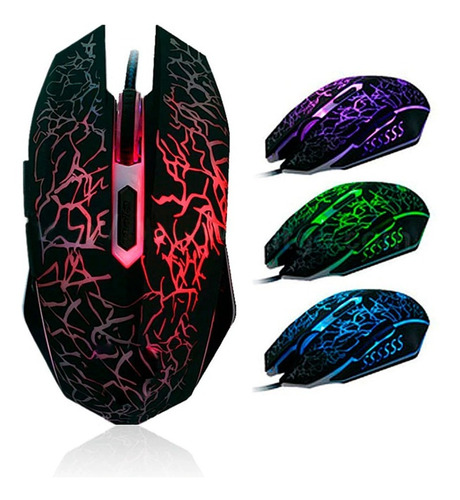 Mouse Tj-11 Gaming Led Rgb Usb Pc Laptop Win Mac Gamer