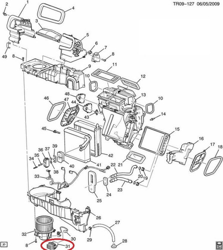 Imagen 4 de 6 de Resistencia Soplador Aire Cruze Orlando Captiva Silverado Gm