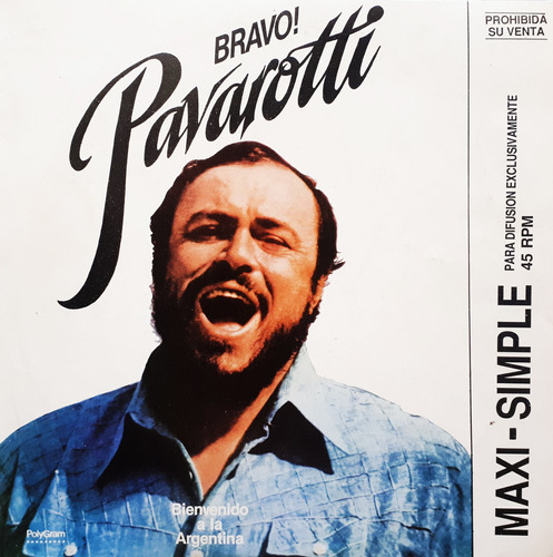 Lucciano Pavarotti - Maxi-simple Bravo! Pavarotti Lp