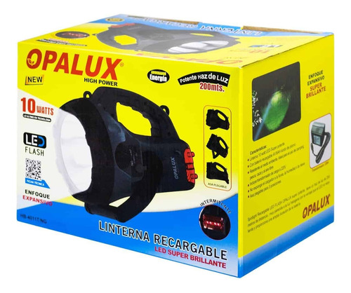 Linterna Recargable Led 10w Hb-4011t/ng Opalux-mihaba