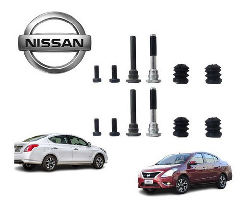 Imagem 10 de 12 de Par Reparo Pino Guia Pinça De Freio Dianteiro Nissan Versa