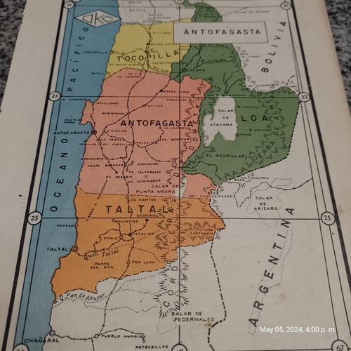 Mapa Provincia De Antofagasta - Oscar Kaplan - 1973