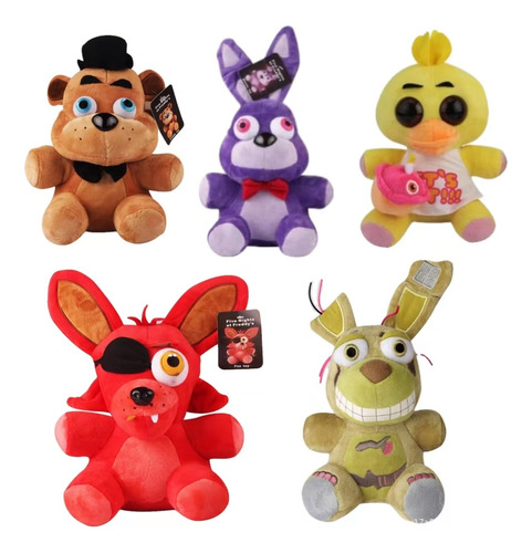 5 Piezas De Five Nights At Freddy's Bear Foxy Chica Clown Bo