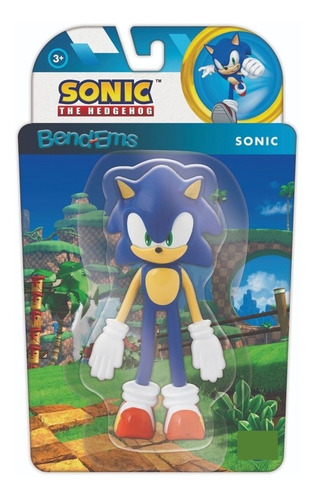 Imagen 2 de 7 de Muñeco Moldeable Sonic Bend Ems Flexible 12cm Tapimovil