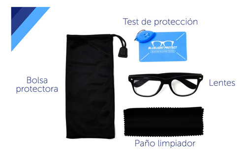 Trendits Lentes Para Niños Con Filtro De Luz Azul Protección Moderno Transparente Negro Negro