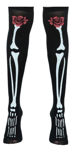 Disfraz Medias Catrina Esqueleto Huesuda Terror Halloween
