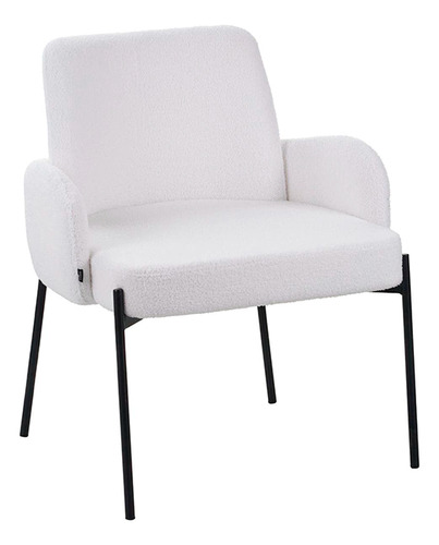 Silla Sillon Roma Base Black Importado Boucle Negro Blanco