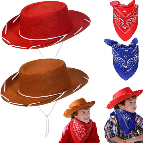 Sombrero Vaquero Para Disfraz Fiestas Infantil Comisario