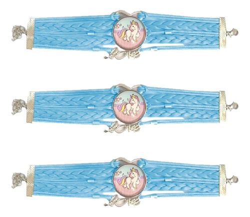 Trenzadas Pulseras De Unicornio, Mxuan-003, 3pzas, Rosa, Uni