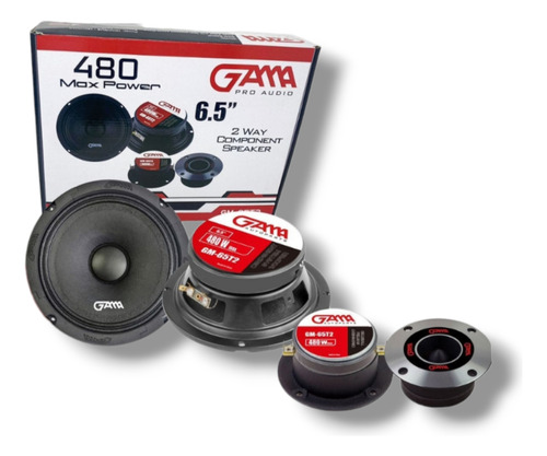 Medios 6.5 + Tweeters 1 Pulgadas Kit 480w 4 Ohmios 150rms