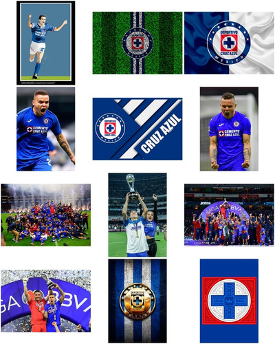 12 Posters Cruz Azul Campeón Liga Mx Guardianes 21 No Jersey