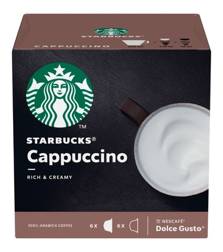 Capsulas Starbucks Capuccino Nescafe Dolce Gusto 12 Un