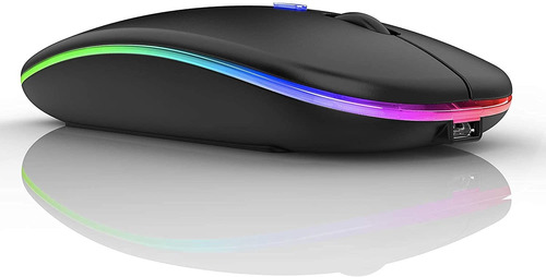 Mouse Peibo, Bluetooth/inalambrico/negro/iluminacion Rgb