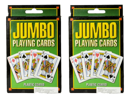 Juego De Mesa  Jumbo  Baraja Cartas De Poker X 2pzs