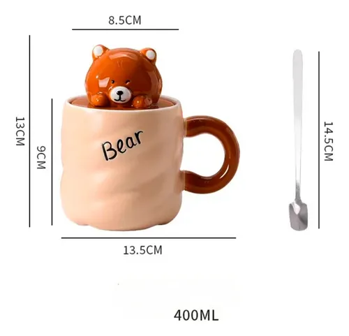 Taza De Ceramica Diseño Dibujo Animales Casa Cocina Mt09326