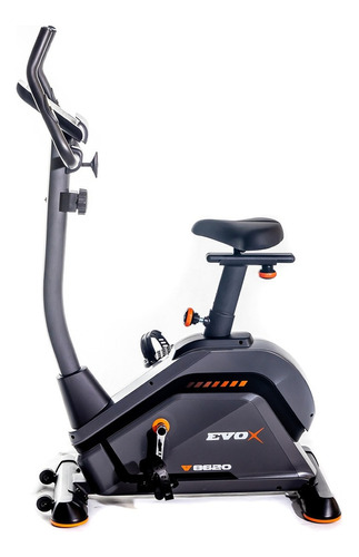 Bike Vertical Deluxe V8620 Semi Profissional - Evox Fitness Cor Grafite E Preto 2x Pilhas Aaa