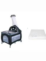 Comprar Cuna Corral Ebaby Sally Mecedora Y Tul Completo Con Colchon