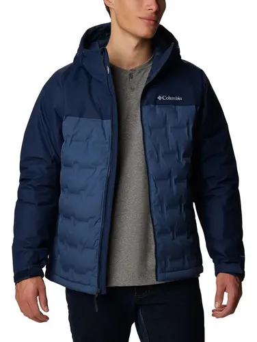 Jaqueta Columbia Grand Trek Iii Down Hood Marinho Masculino