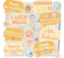 Comprar Kit Imprimible Baby Shower Mellizos Gemelos Personalizado