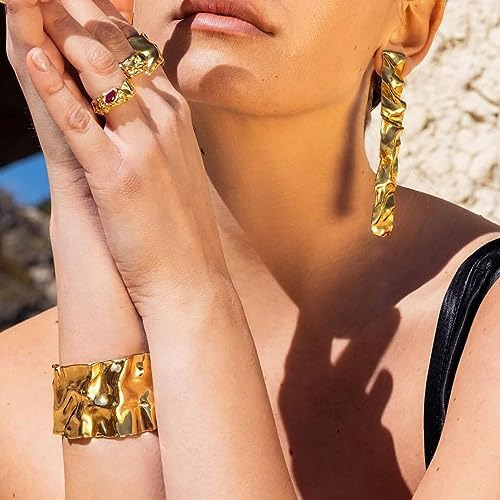 Pulseira De Punho De Ouro Aonklot Para Mulheres, Punhos De