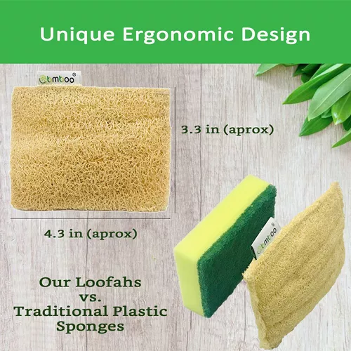 Esponja natural de lufa para el baño o la cocina 100% biodegradable –