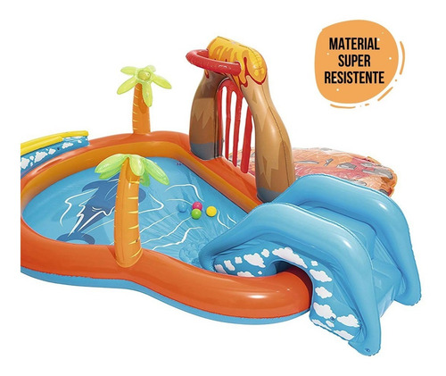 Imagen 3 de 10 de Pileta Centro De Juegos Bestway 53069 Tobagán Extraíble Pce