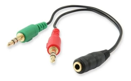 Cable Divisor De Audio Triestereo 2 Machos A 1 Hembra 3.5 Mm