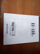 Comprar Manual Cassetera Kenwood Kx-500