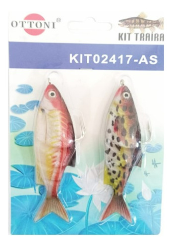 Kit Isca Artificial 2 Peças Lambari Articulável 10 Cm