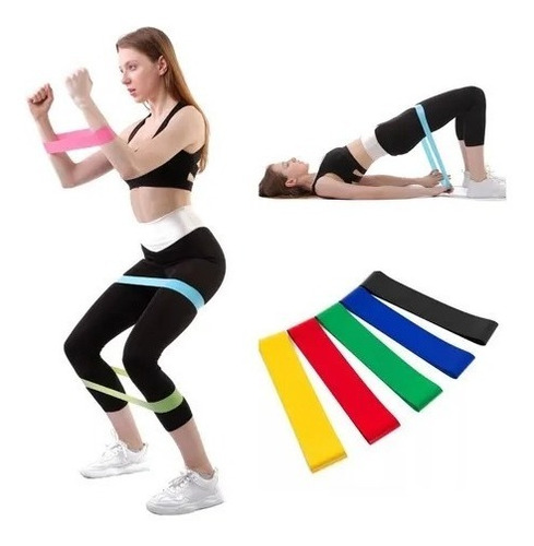 Set X5 Bandas Elásticas Ligas Ejercicio Entrenamiento