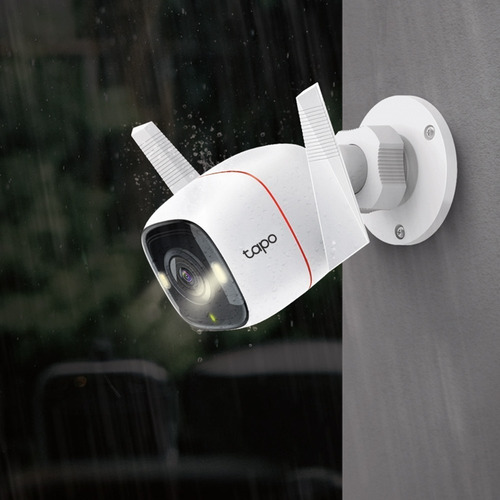 Camara De Seguridad Ip De Exterior Tp Link Tapo C320ws Wifi Con Alarma Resolucion 2k Control De Voz 128gb Almacenamiento