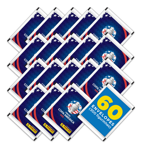 Conmebol Copa América 2024: 60 Envelopes (300 Figurinhas)