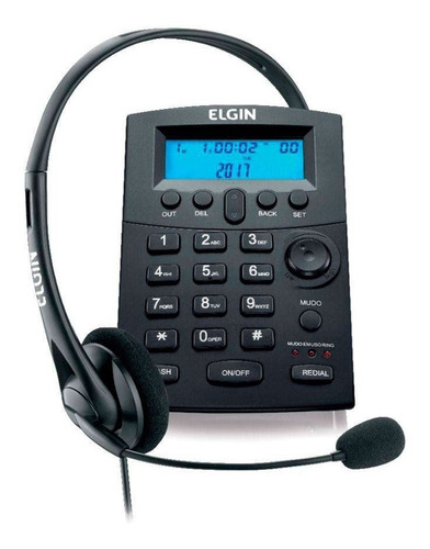 Telefone Headset Elgin C/ Identificador De Chamadas Hst-8000